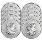 Lot Of 10 - 2020  5 Silver Canadian Maple Leaf 1 Oz Brilliant Uncirculated