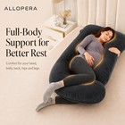 Allopera Pregnancy Pillow Full Body 57 Inch Maternity Pillow Removable Washable