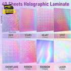 40 Sheets Holographic Laminate Sheets  8 Types Of Holographic Sticker Paper  Sel