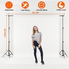 10ft Adjustable Backdrop Support Stand Photography Background Photo Crossbar Kit
