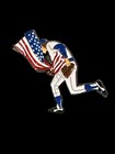 Rick Monday Cubs Dodgers Saves Flag Signed Autograph 2  Pin Card Bas Beckett Coa