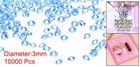 10000pcs Table Scatter Confetti Crystals Acrylic Diamonds light Blue 3mm 