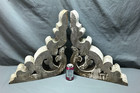Antique Pair Large Roof Brackets 18x21 Shabby White Vtg Chic Corbels Old 626-24b