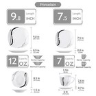 Veweet Fiona Dinnerware Set 30 Pc Porcelain White Plate Bowl Set Service For 6