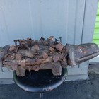 19   9   7  Nkisi Kozo Dog - Glass  Nail  Wood - Bakongo - Congo -