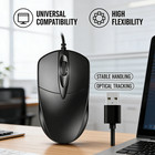 Usb 2 0 Optical Wired Scroll Wheel Mouse Pc Laptop Notebook Desktop Black Mice   