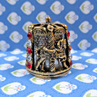 Vintage Nicholas Gish Thimble   Carousel With Colored Stones    rare 