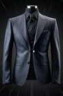 Black Leather Men s Suits Peak Lapel Formal Business Wedding Groom Prom Tuxedos
