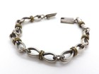 Vintage Taxco Mexico Sterling Silver Figure 8 Link Bracelet  Size 7