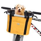  Bicycle Basket Dog Bike Handlebar Basket Front folding Detachable Sun Orange