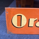 Vintage Original Orange Crush Sign Single Sided Tin Painted Metal
