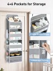 Over The Door Organizer - 35 2lbs Load  4 Bins 6 Pockets swing-proof For Nursery