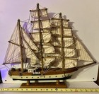 Vintage Gorch Fock Wooden Tall Ship - Handcrafted 17    X 20    Model German Clipper