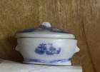 Vintage Blue Willow Child s Toy Miniature 1 12 Dollhouse Covered Casserole Dish