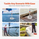 2000 Lbs Strong Fishing Magnet Kit Double-sided Pull Force And Rope Carabiner Us