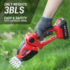 Cordless Electric Mini Hedge Trimmer 2 In 1 Brush Grass Cutter Shears For Garden