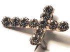 Vintage Sterling Silver Cross Pin