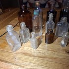 Huge Vintage Antique Miniature Glass Medicine Medical Empty Bottle Collection