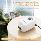 Adjustable 2-outlet Aquarium Air Pump - 3w 6w Silent Aerator For Fish Tanks