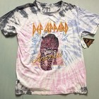 Def Leppard Animal Leopard Tie Dye Graphic T-shirt Medium Nwt
