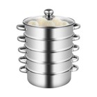 5-tier Dumpling Steamer Stainless Steel Steamer Pot With Lid Steaming Basket