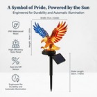 Solar Eagle Garden Light With Stake Patriotic American Bald Eagle Stake Lights