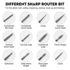 Diamond Grinding Carving Cutting Burr Bit Set For Dremel Rotary Tool Stone Glass