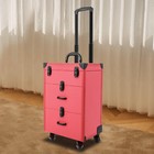 2in1 Rolling Makeup Travel Case Trolley Train Box Cosmetics Organizer W 2 Keys