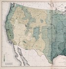 1880  New England  Map Rainfall Spring Summer Original - Dated  16x10 