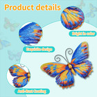 4 Pieces Metal Butterfly Wall Art Decor - 7 5  Outdoor Fence Wall Sculpture Deco