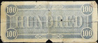 Csa   100 Confederate States Of America February 17th 1864 Seventh Series T-65