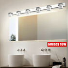 Front Wall Lamp Modern 6 Heads Bathroom Vanity Led Crystal Mirror Light Fixture