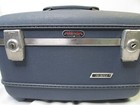 Vintage American Tourister Tri-taper Blue Train Makeup Hard Case
