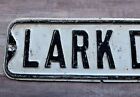 Vintage Lark Drive Street Sign Road Highway Embossed Heavy Steel