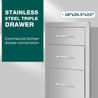 Outdoor Bbq Three Drawers Cabinet Triple Stainless Steel Kitchen Cabinet Ctg5
