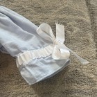 Vtg Carriage Boutiques Toddler 4t Blue   White Bow Ribbon Collar Smocked Dress