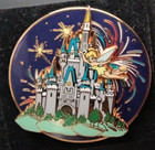 Wdw Tinker Bell Cinderella Castle Fireworks  spinner  Pin 2006   47632 new Card 
