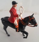 Britains Black Hunt Horse W  Red Male Rider
