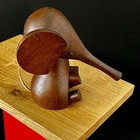 Excellent Laurids Lonborg Handmade Wooden Elephant Figurine Sculpture Denmark