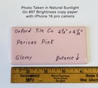 1 Pc  Persian Pink  2-1 8  X 4-1 4  Glossy Bullnose Ceramic Tile By Oxford Co 