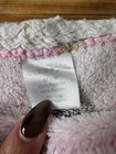 Cutie Pie Brown Pink White Hearts Blanket Fleece Baby Girl Soft Lovey 30x36