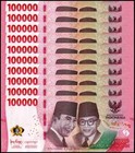   2   Two Million Idr  - 20x 100 000 Indonesia Rupiah Banknotes -    Authentic  