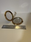 Vintage Gold Tone Metal And Enamel Art Deco Compact - 110