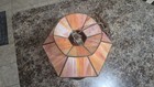 Vintage 14  Orange Fruit Decor  Slag Glass 6 Panel Shade Electriic Lamp Light