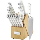Cuisinart Triple Rivet 15-piece Cutlery Set With Storage Block  White Open Box