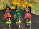 Lot Of 3 Britains Metal British Scottish Piper Bagpipe Toy Soldier Figure 1986