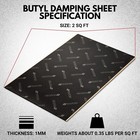 Second Skin Damplifier 10 Sqft Butyl Sound Deadening Material 1mm  40mil  
