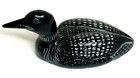 Handcrafted 4 25-inch Loon Figurine Black And White Canada