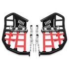 For Yamaha Yfz 450 Nerf Bars Pro Peg Heel Guard Black Bars With Red Nets
