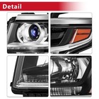 Hid Projector Headlight For 15-20 Chevy Tahoe Suburban W bulbs Right Side Rh